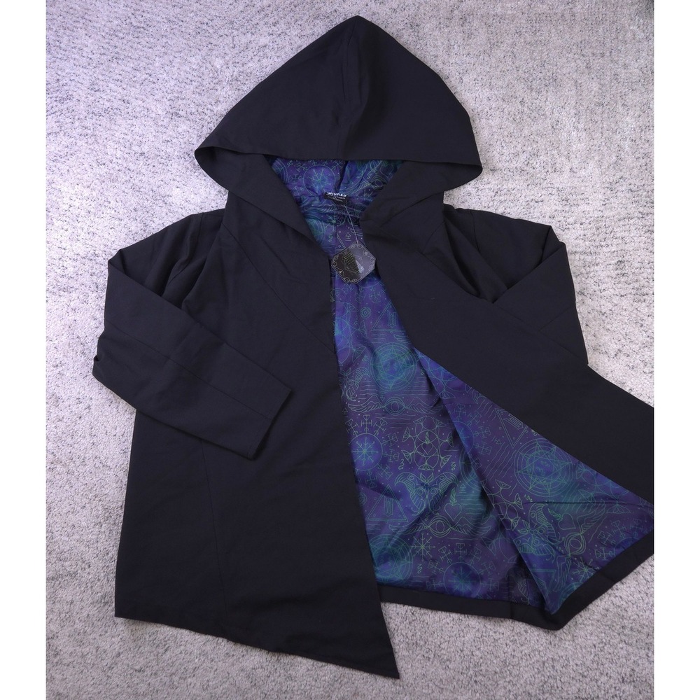 Wicked Elphaba Hooded Cape Jacket Universal Studios Embroidered Black Small NWT